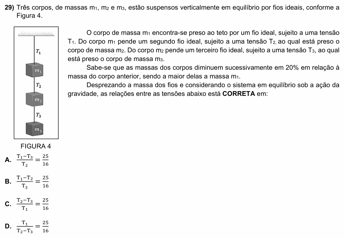 Enunciado da questão 29 de Física do ACAFE 2026 (Inverno)