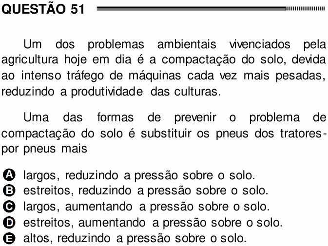 Enunciado da questão 51 de Física do ENEM 2012