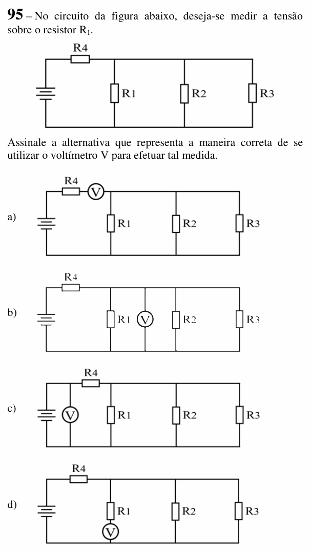 Enunciado da questão 95 de Física do EEAR 2018 (CFS 1)