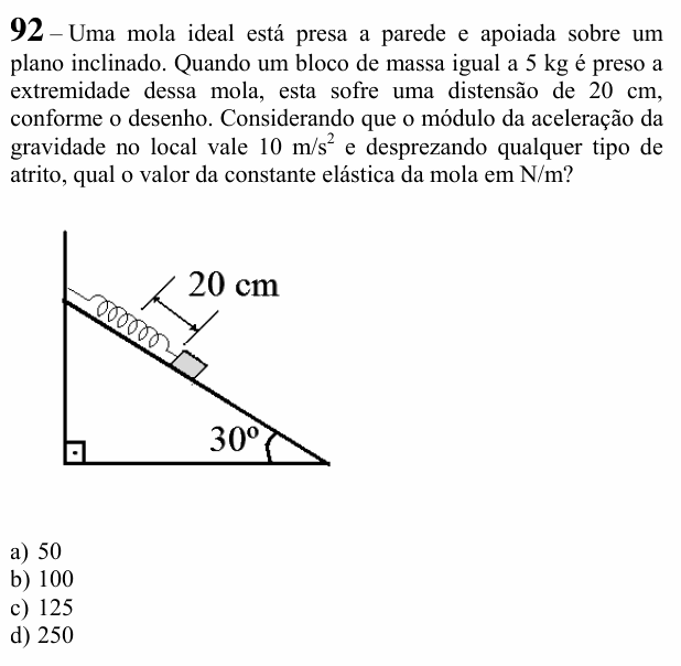 Enunciado da questão 92 de Física do EEAR 2021 (CFS 1)