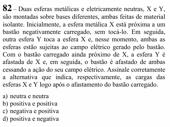 Enunciado da questão 82 de Física do EEAR 2023 (CFS 1)
