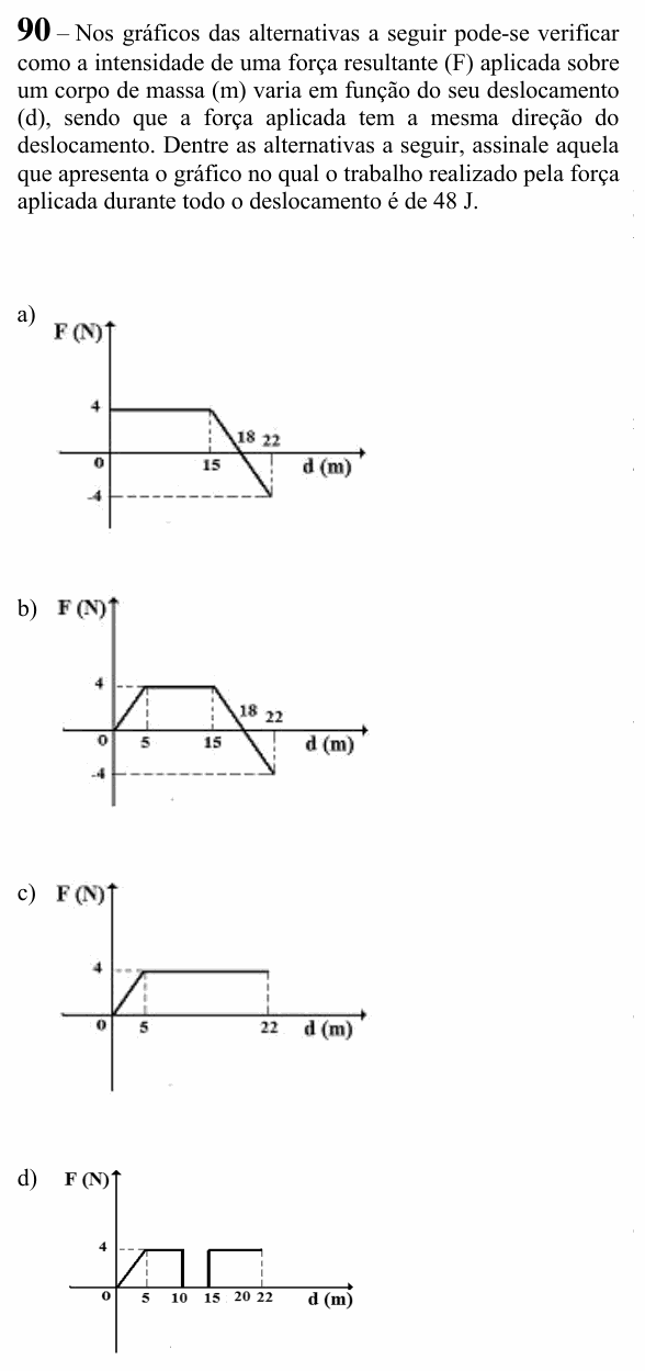 Enunciado da questão 90 de Física do EEAR 2023 (CFS 1)
