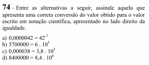 Enunciado da questão 74 de Física do EEAR 2024 (CFS 1)