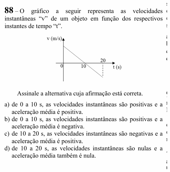 Enunciado da questão 88 de Física do EEAR 2024 (CFS 1)