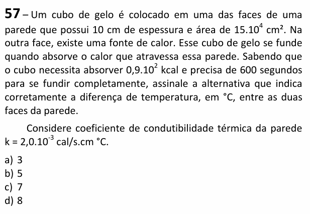 Enunciado da questão 57 de Física do EEAR 2026 (CFS 1)