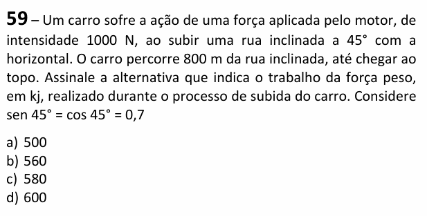 Enunciado da questão 59 de Física do EEAR 2026 (CFS 1)