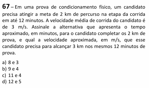 Enunciado da questão 67 de Física do EEAR 2026 (CFS 1)