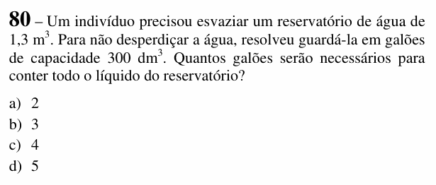 Enunciado da questão 80 de Física do EEAR 2017 (CFS 2)