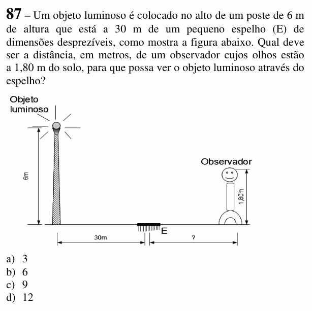 Enunciado da questão 87 de Física do EEAR 2017 (CFS 2)