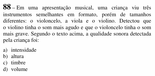 Enunciado da questão 88 de Física do EEAR 2017 (CFS 2)