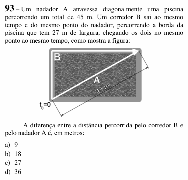 Enunciado da questão 93 de Física do EEAR 2017 (CFS 2)