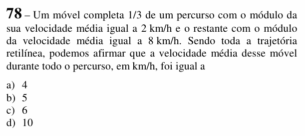 Enunciado da questão 78 de Física do EEAR 2018 (CFS 2)