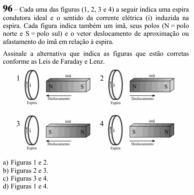 Enunciado da questão 96 de Física do EEAR 2020 (CFS 2)