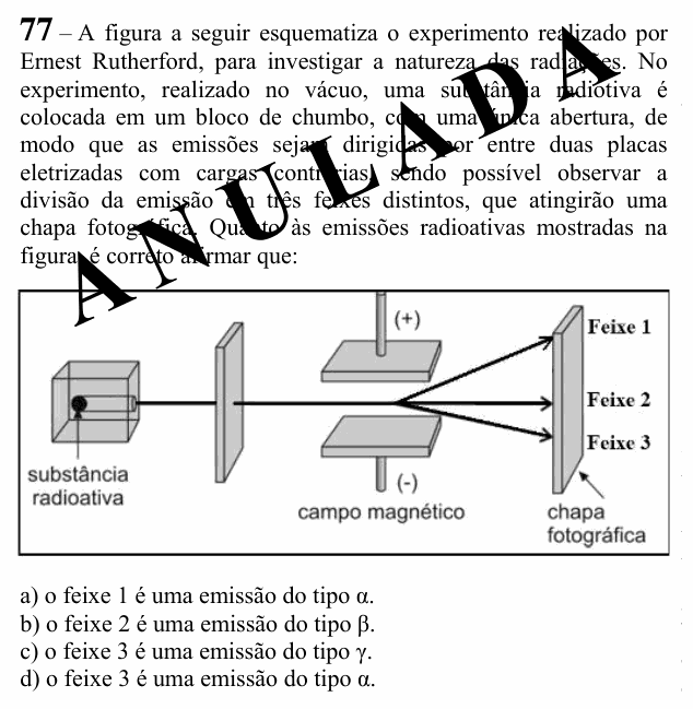 Enunciado da questão 77 de Física do EEAR 2021 (CFS 2)