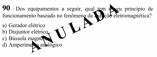 Enunciado da questão 90 de Física do EEAR 2021 (CFS 2)