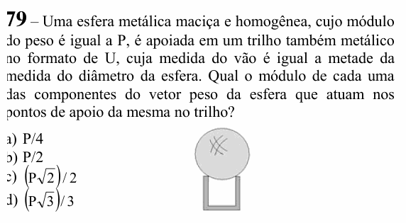 Enunciado da questão 79 de Física do EEAR 2023 (CFS 2)