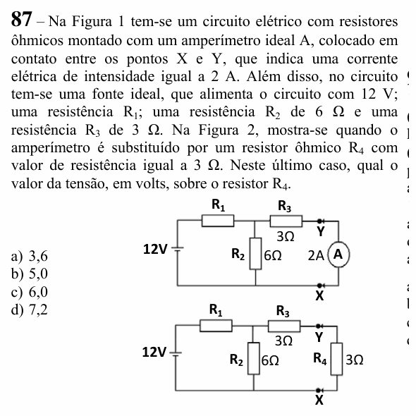 Enunciado da questão 87 de Física do EEAR 2024 (CFS 2)