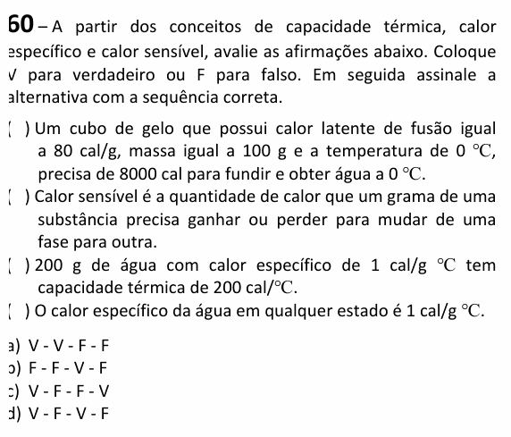 Enunciado da questão 60 de Física do EEAR 2025 (CFS 2)