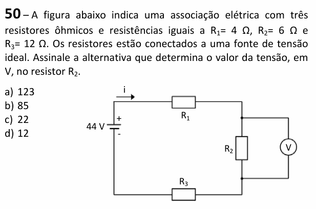 Enunciado da questão 50 de Física do EEAR 2026 (CFS 2)