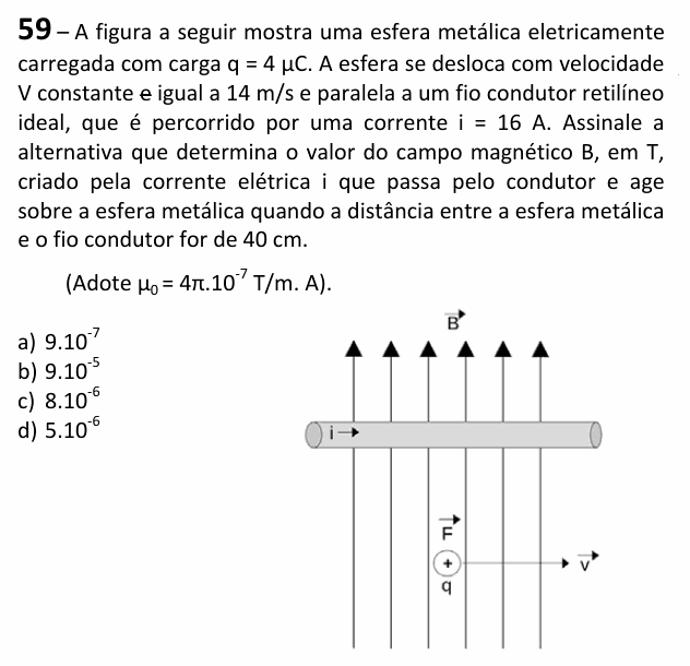 Enunciado da questão 59 de Física do EEAR 2026 (CFS 2)