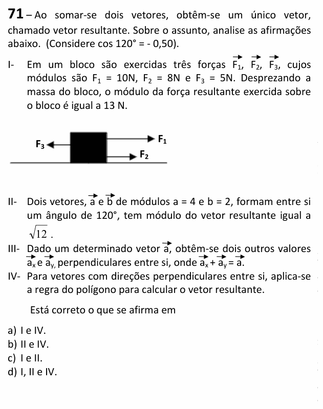 Enunciado da questão 71 de Física do EEAR 2026 (CFS 2)