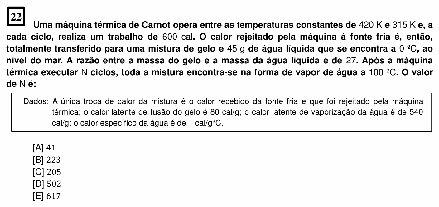 Enunciado da questão 22 de Física do EsPCEx 2025/2026