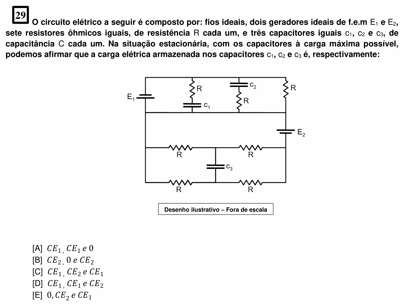 Enunciado da questão 29 de Física do EsPCEx 2025/2026