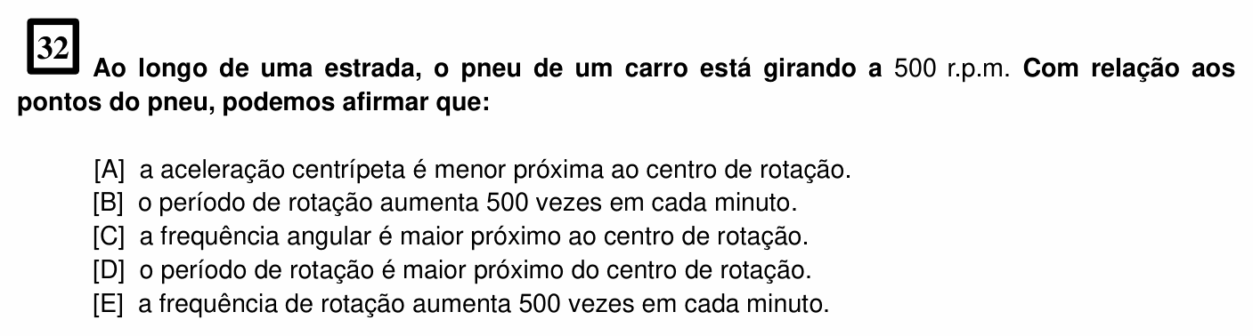 Enunciado da questão 32 de Física do EsPCEx 2025/2026