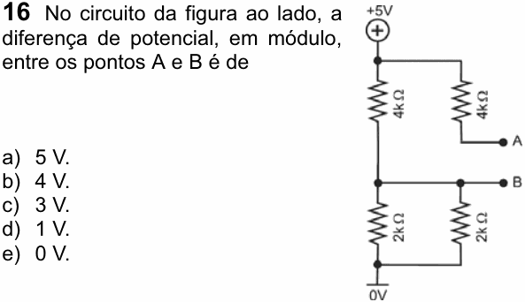 Enunciado da questão 16 de Física do FUVEST 2013