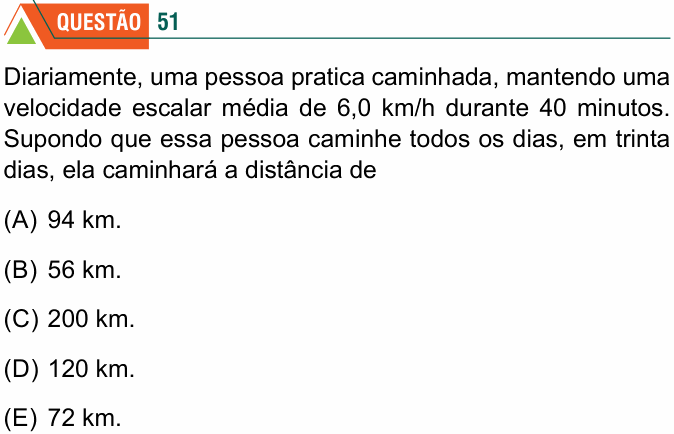 Enunciado da questão 51 de Física do FMABC 2020