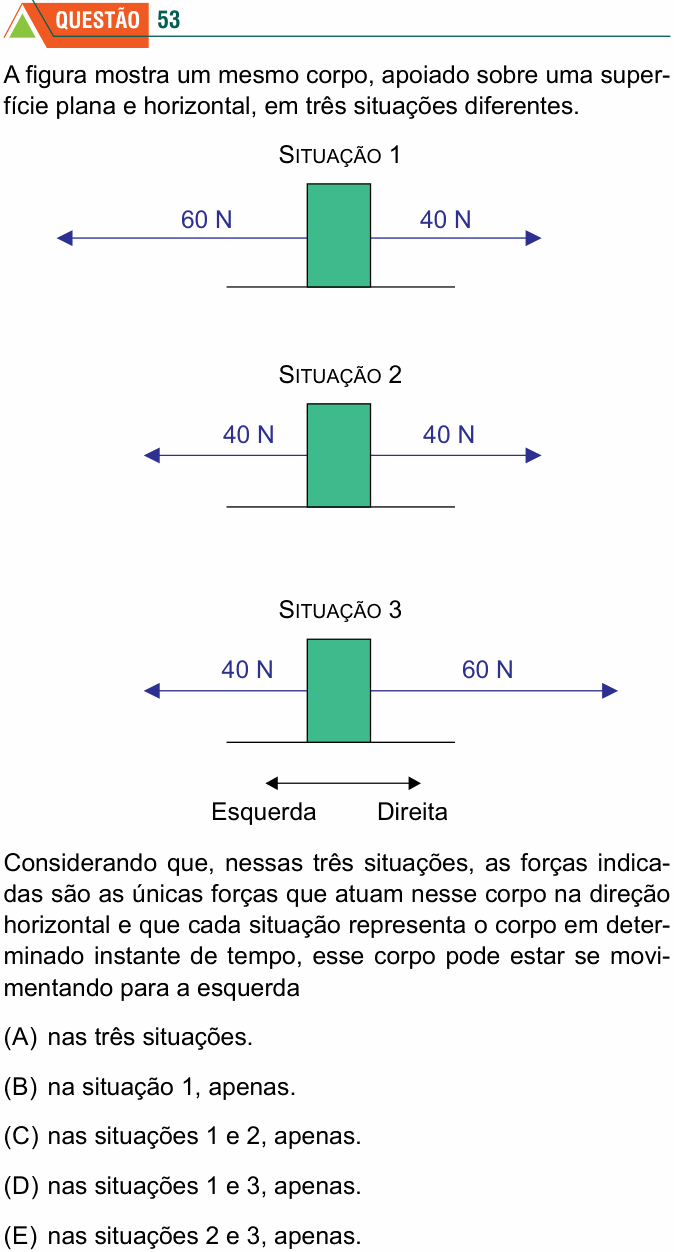 Enunciado da questão 53 de Física do FMABC 2025