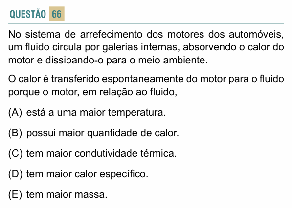 Enunciado da questão 66 de Física do FACISB 2025