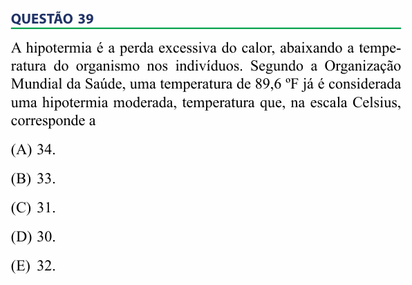 Enunciado da questão 39 de Física do FAMECA 2014