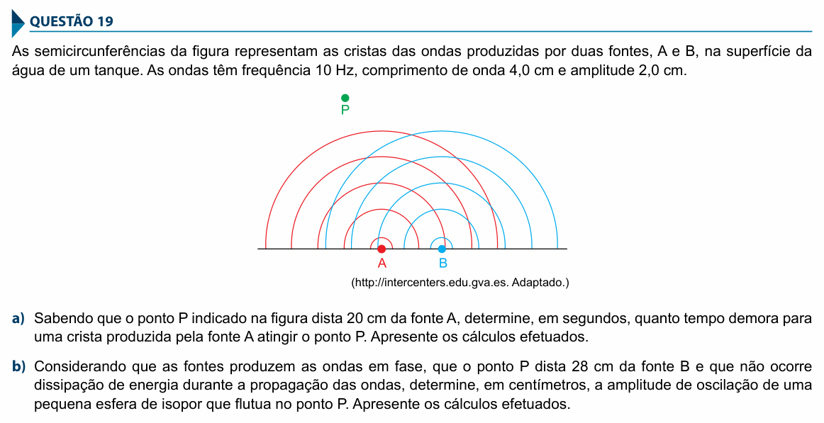 Enunciado da questão 19 de Física do FAMECA 2018 (2º dia)
