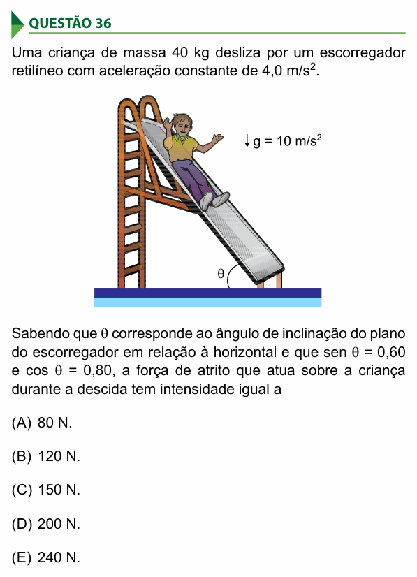 Enunciado da questão 36 de Física do FAMECA 2018