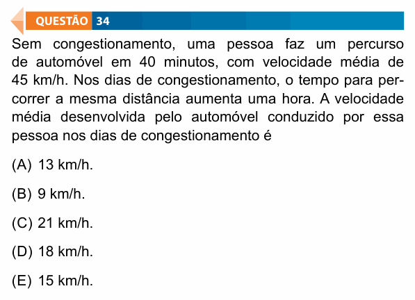 Enunciado da questão 34 de Física do FAMECA 2019
