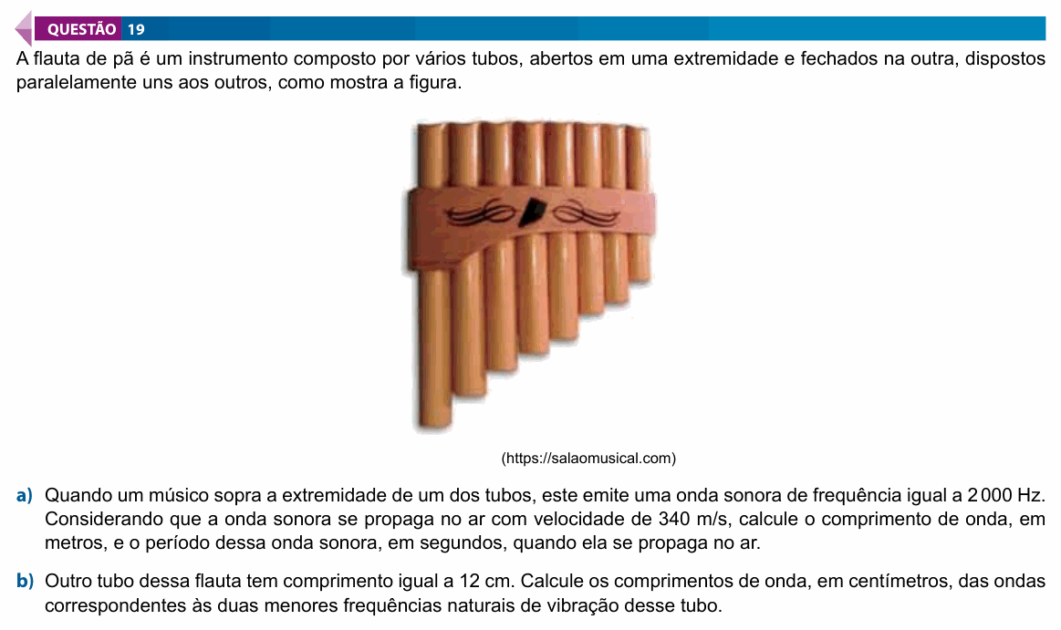 Enunciado da questão 19 de Física do FAMECA 2023 (2º dia)