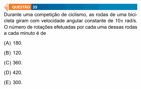 Enunciado da questão 35 de Física do FAMECA 2023