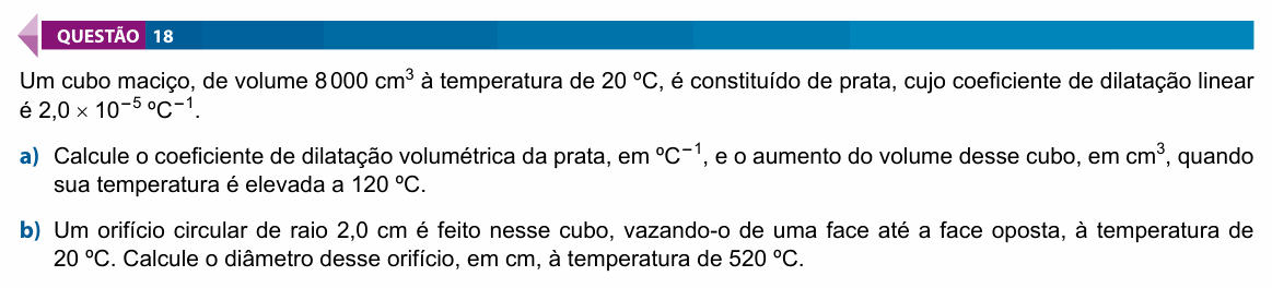 Enunciado da questão 18 de Física do FAMECA 2024 (2º dia)