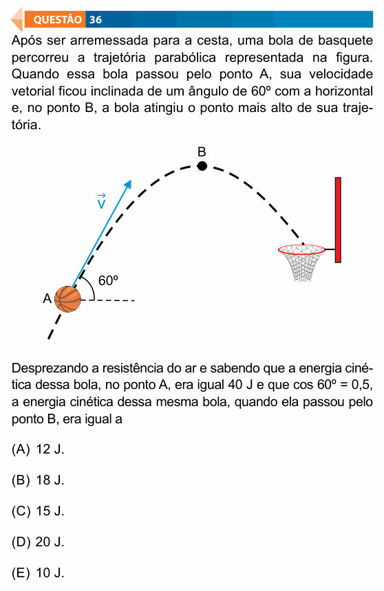Enunciado da questão 36 de Física do FAMECA 2025