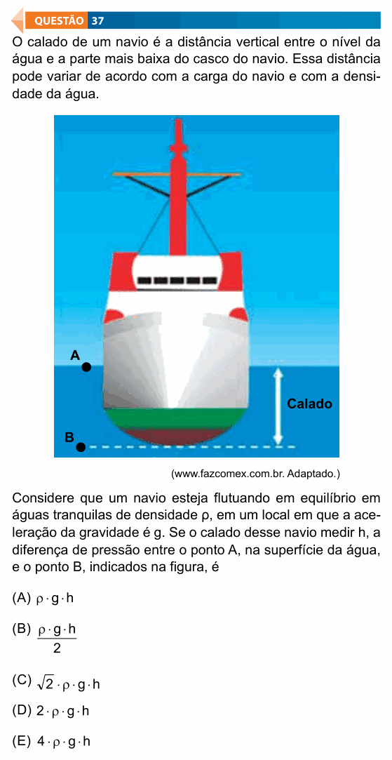Enunciado da questão 37 de Física do FAMECA 2025