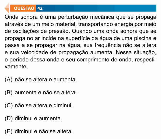 Enunciado da questão 42 de Física do FAMECA 2025