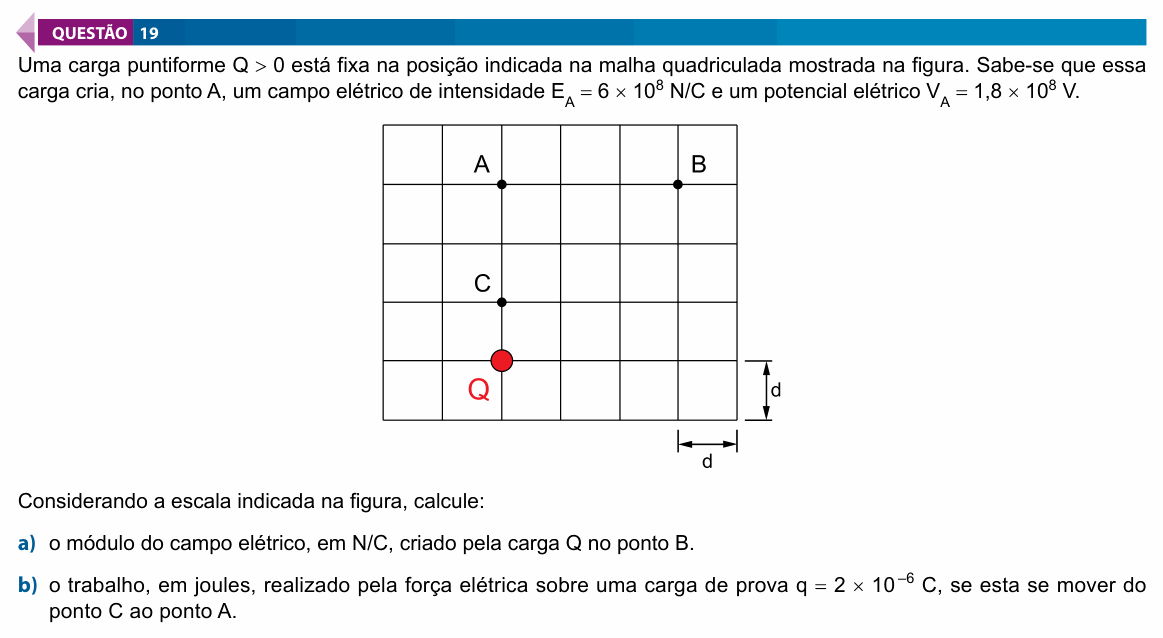 Enunciado da questão 19 de Física do FAMECA 2026 (2º dia)