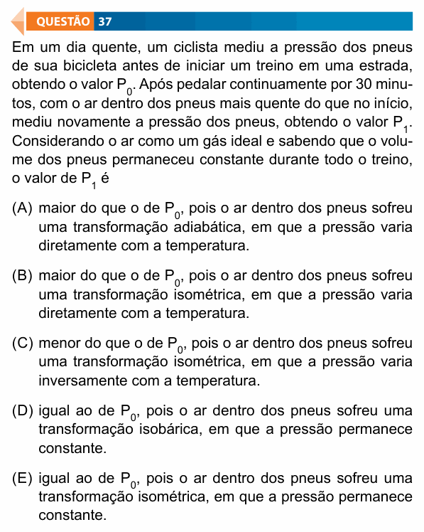 Enunciado da questão 37 de Física do FAMECA 2026