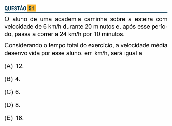 Enunciado da questão 51 de Física do Santa Marcelina 2016