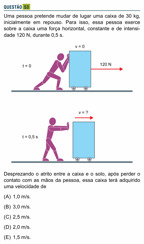 Enunciado da questão 53 de Física do Santa Marcelina 2025