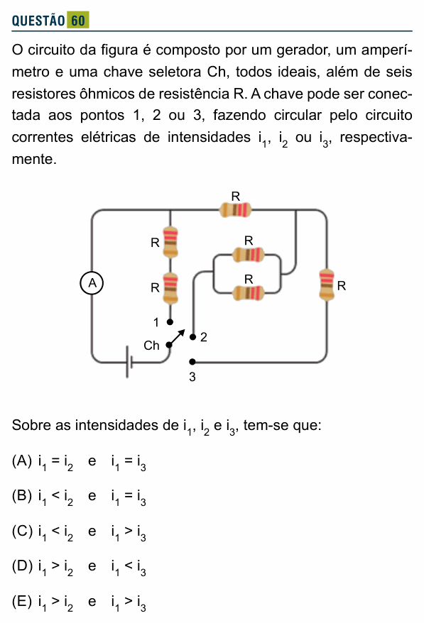 Enunciado da questão 60 de Física do Santa Marcelina 2025