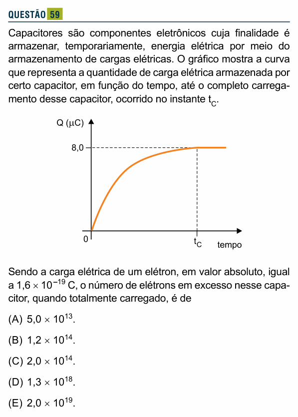 Enunciado da questão 59 de Física do Santa Marcelina 2026
