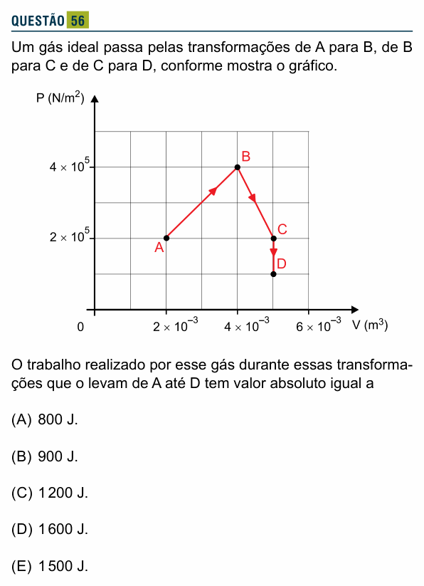 Enunciado da questão 56 de Física do Santa Marcelina 2026 (2º semestre)