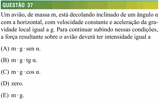 Enunciado da questão 37 de Física do FMJ 2014